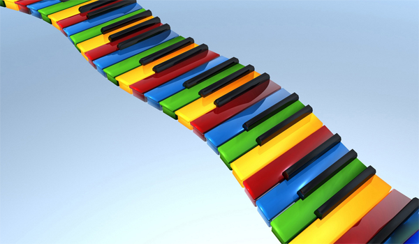 Multi-Coloured Piano